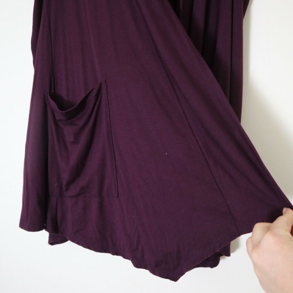 Comfy USA Size L Austin Vest Draped Front Pockets Sleeveless Purple Jersey - Picture 9 of 12